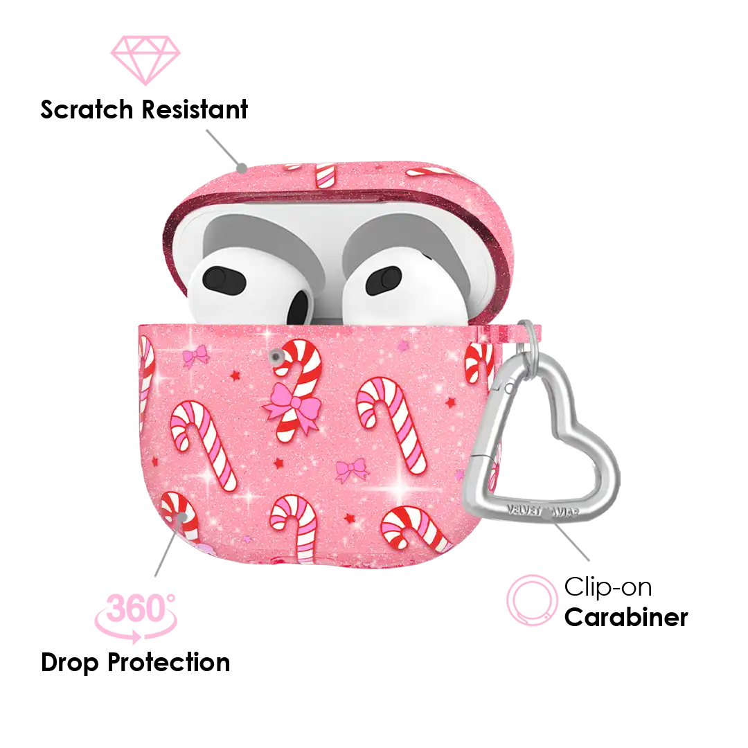 Pink Peppermint Princess AirPod Case