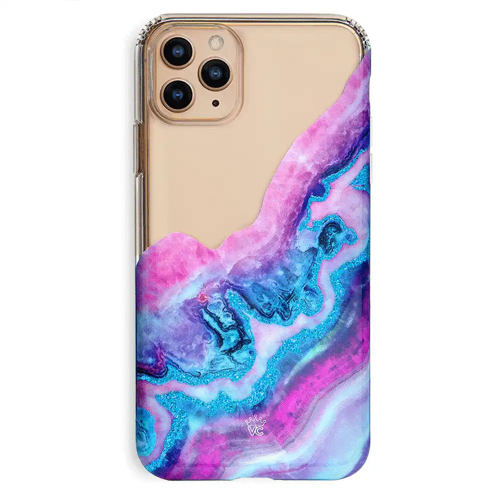 Geode Glitter Clear iPhone Case
