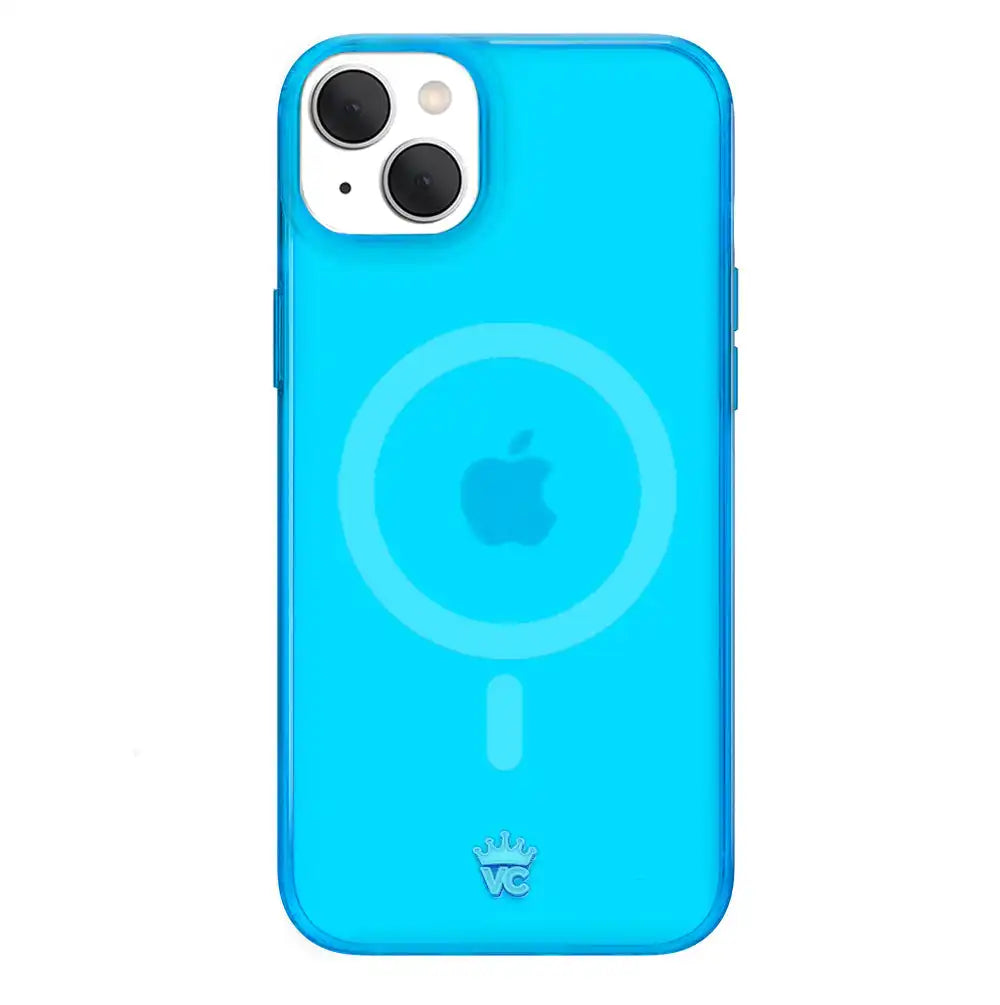 Neon Blue Clear iPhone Case