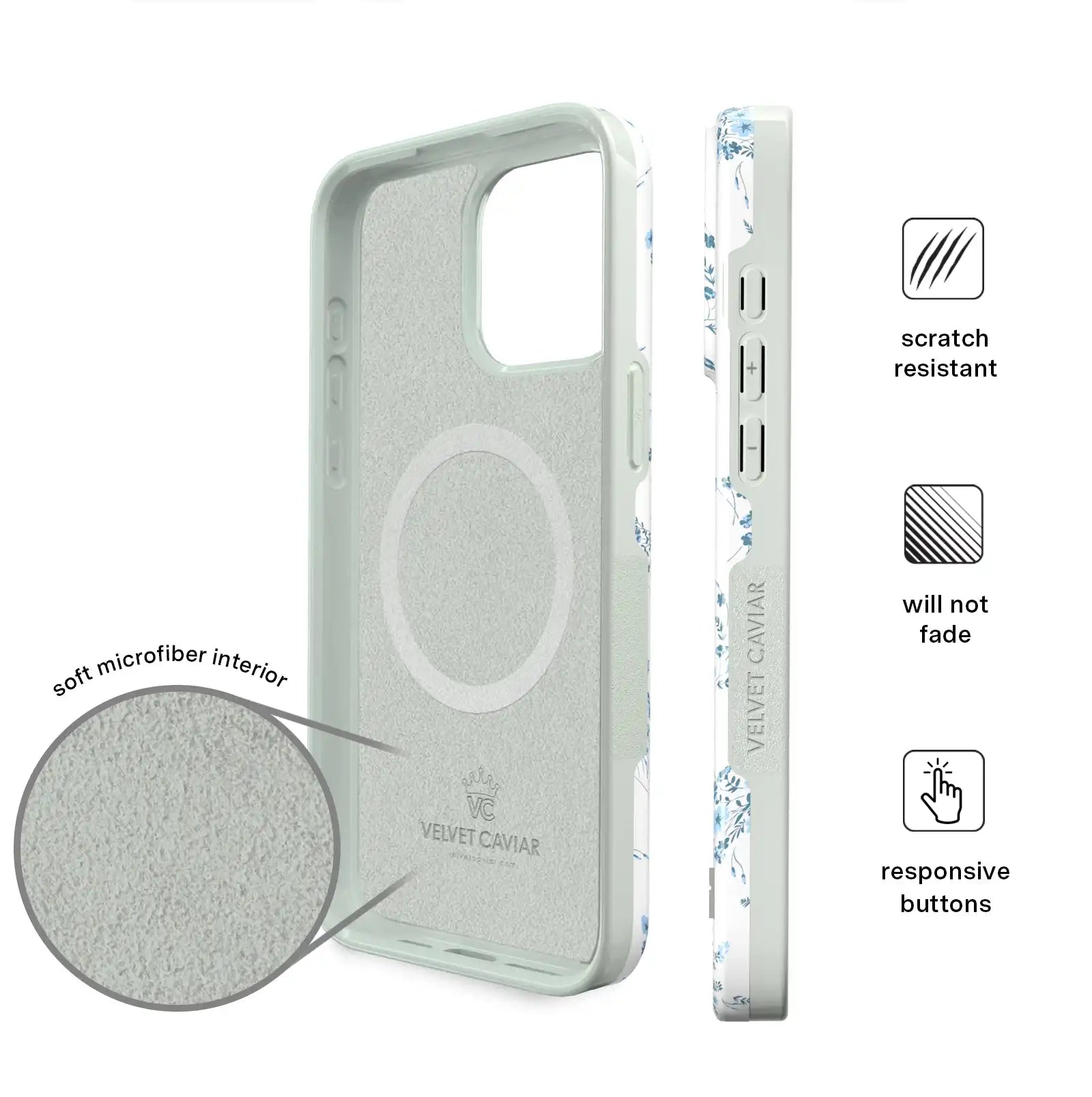 French Blue Floral iPhone Case