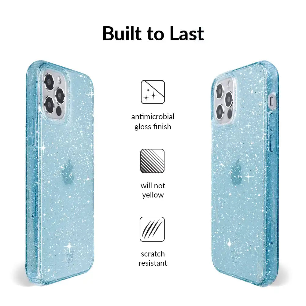 Blue Stardust Glitter iPhone Case