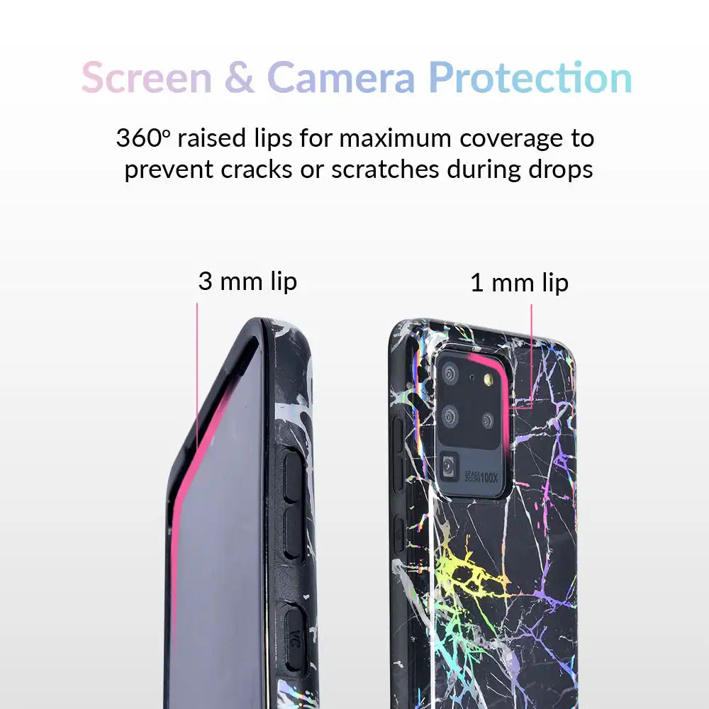 Holo Black Marble Samsung Galaxy Case