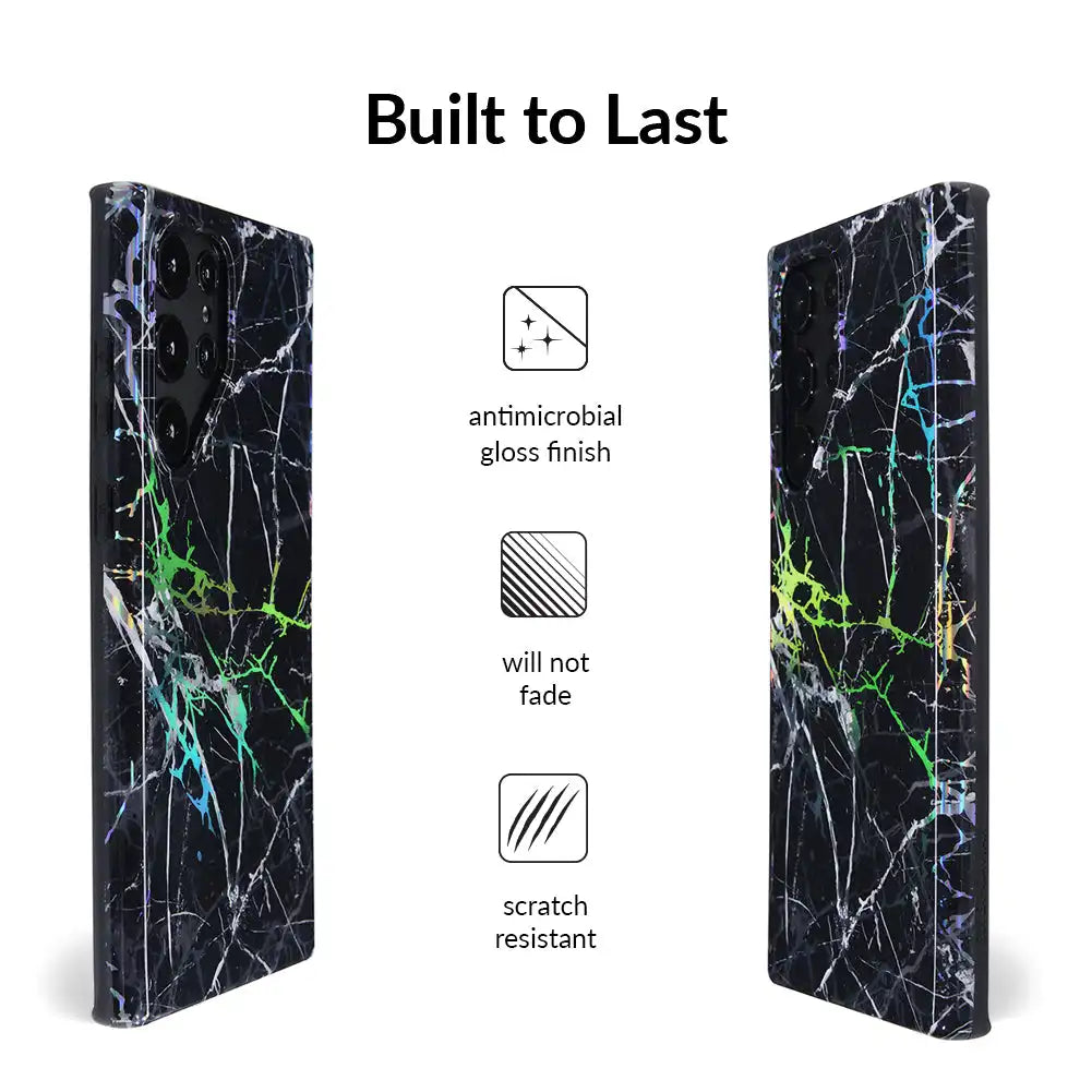 Holo Black Marble Samsung Galaxy Case