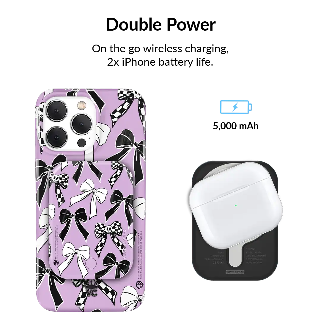 Beetlejuice Bows MagSafe Battery Power Pack