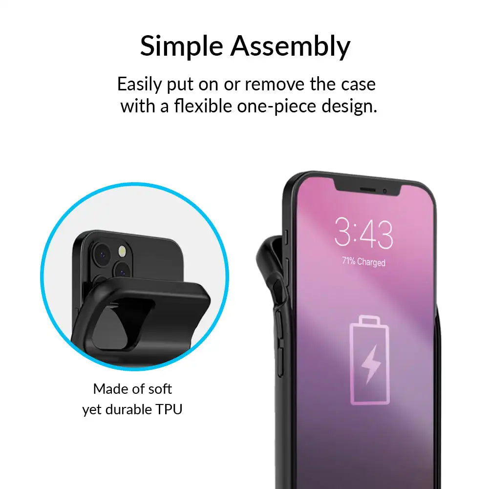 Black iPhone Charging Case