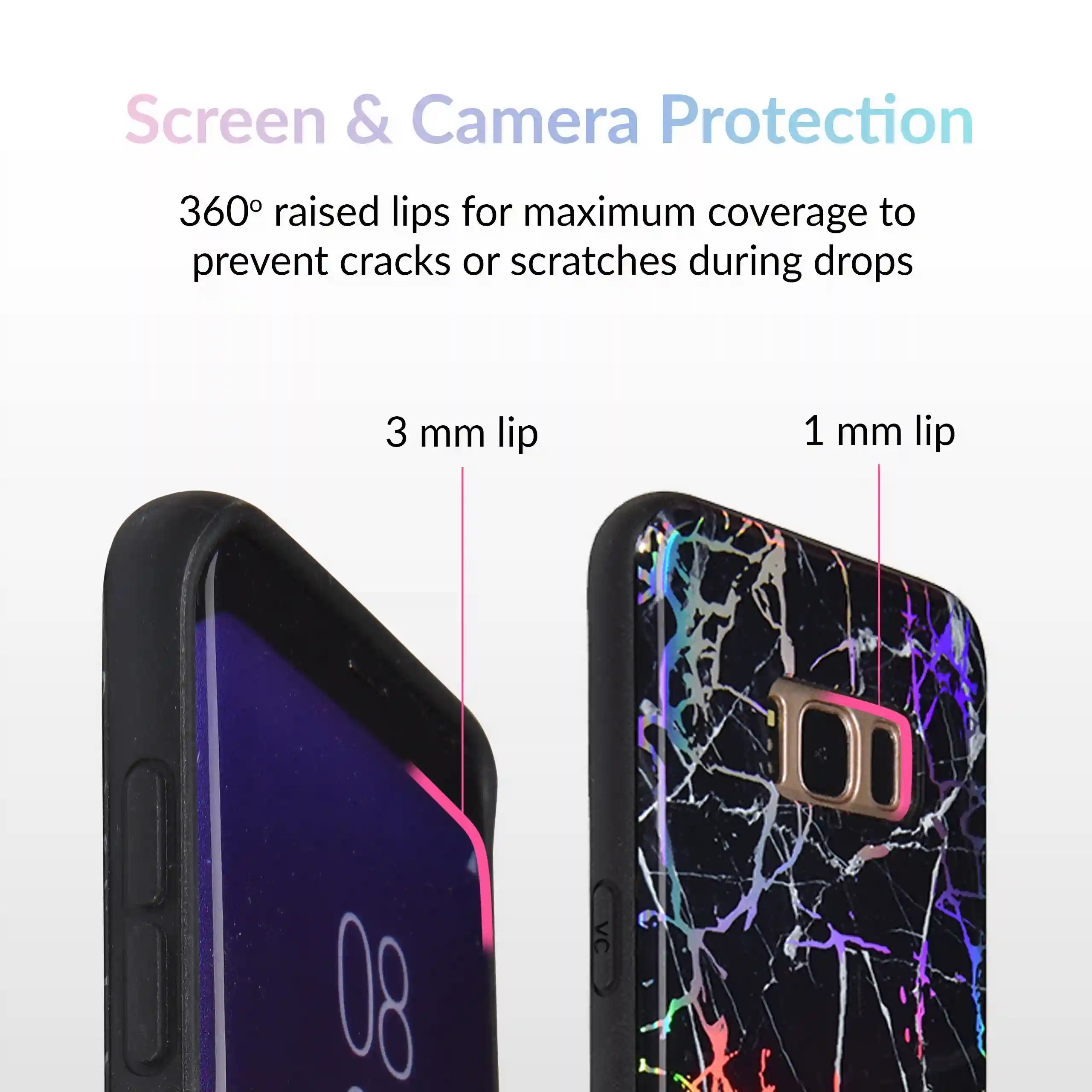 Holo Black Marble Samsung Galaxy Case