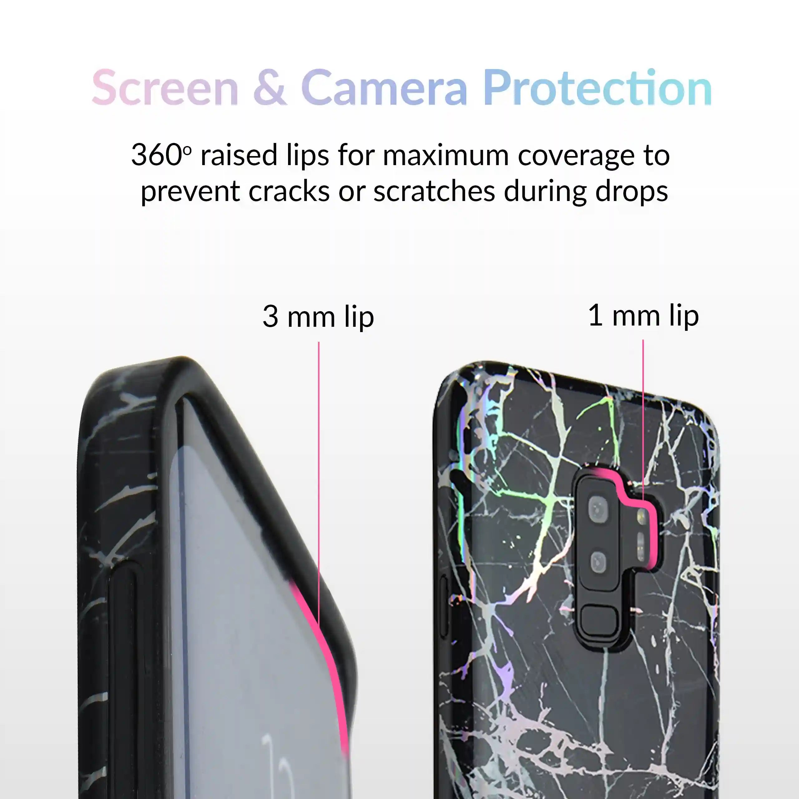 Holo Black Marble Samsung Galaxy Case