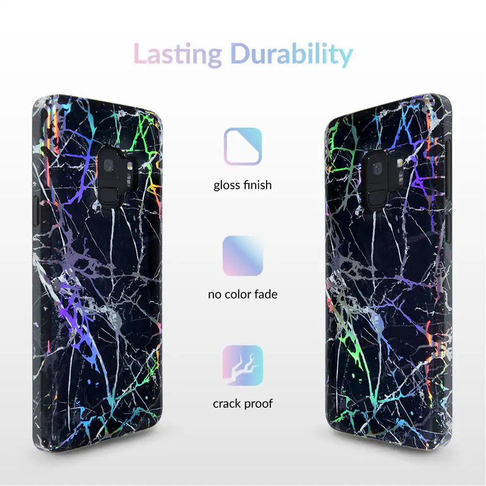 Holo Black Marble Samsung Galaxy Case