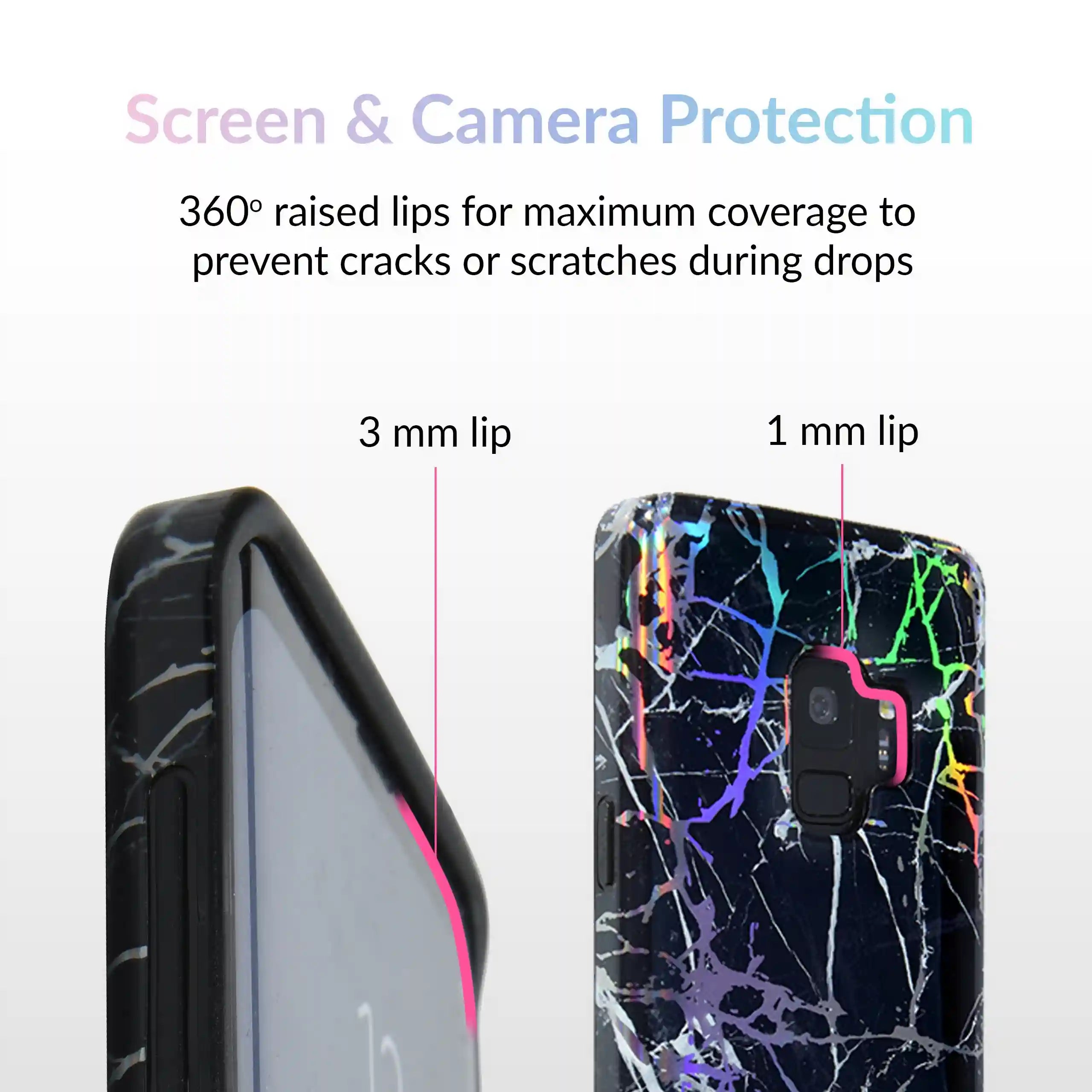 Holo Black Marble Samsung Galaxy Case