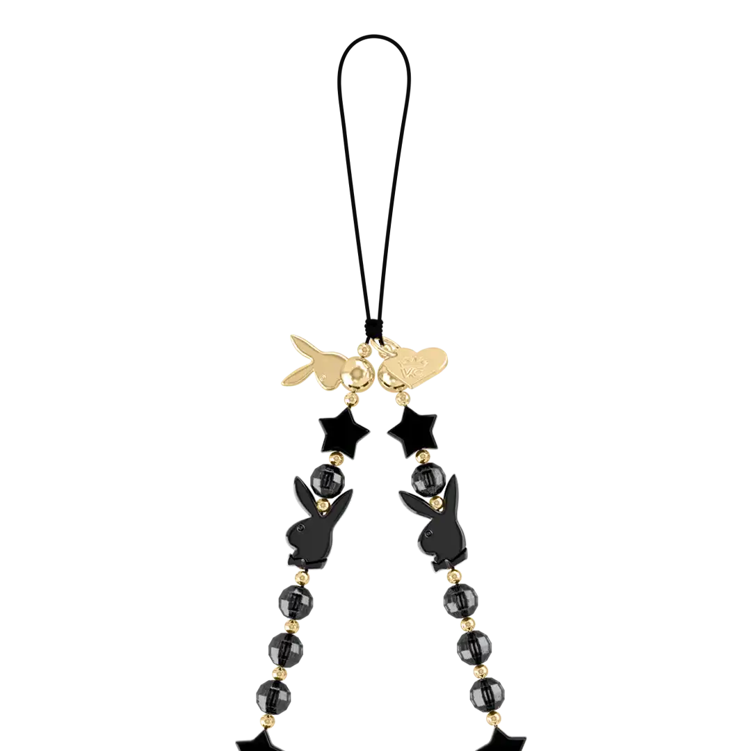 Playboy Black Bunny Phone Charm
