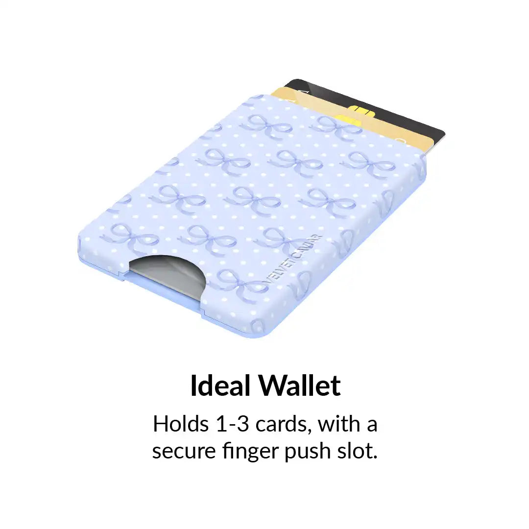 Lovely Blue Bows MagSafe Wallet