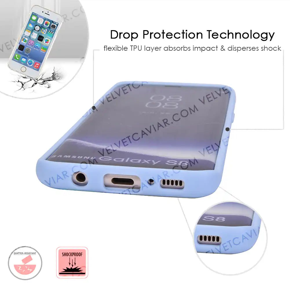 Sky Blue Rose Gold Chrome Samsung Galaxy Case