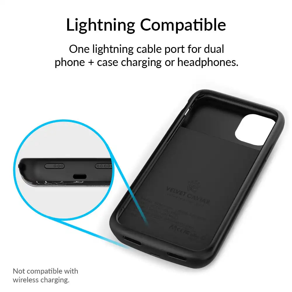 Black Gingham iPhone Charging Case