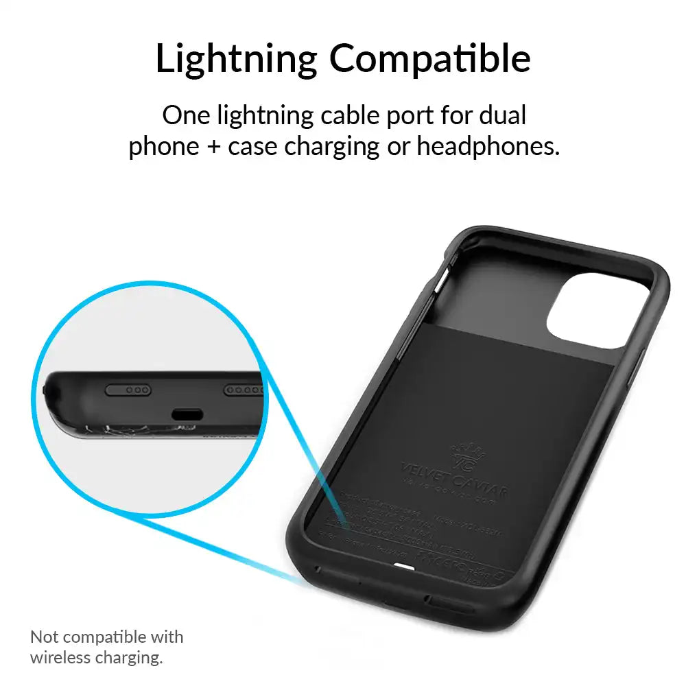 Black Gingham iPhone Charging Case