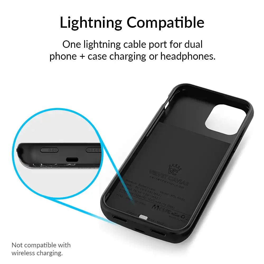 Black iPhone Charging Case