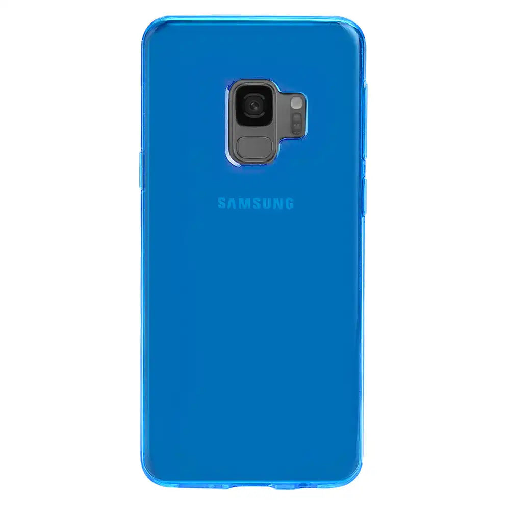 Neon Blue Clear Samsung Case
