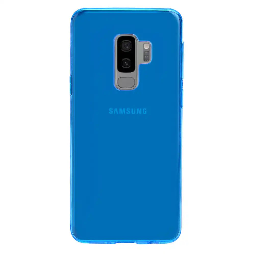 Neon Blue Clear Samsung Case