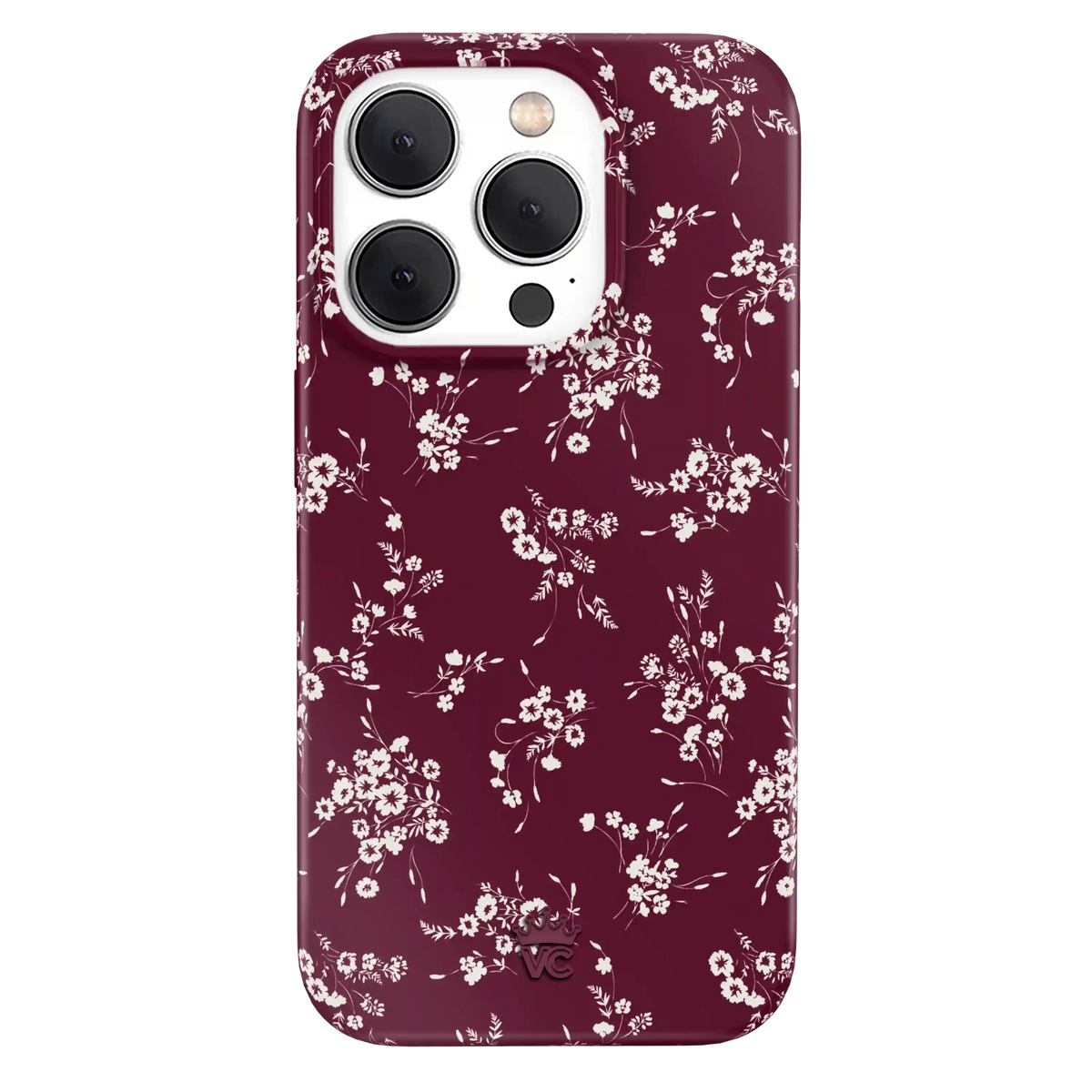 French Burgundy Floral iPhone Case