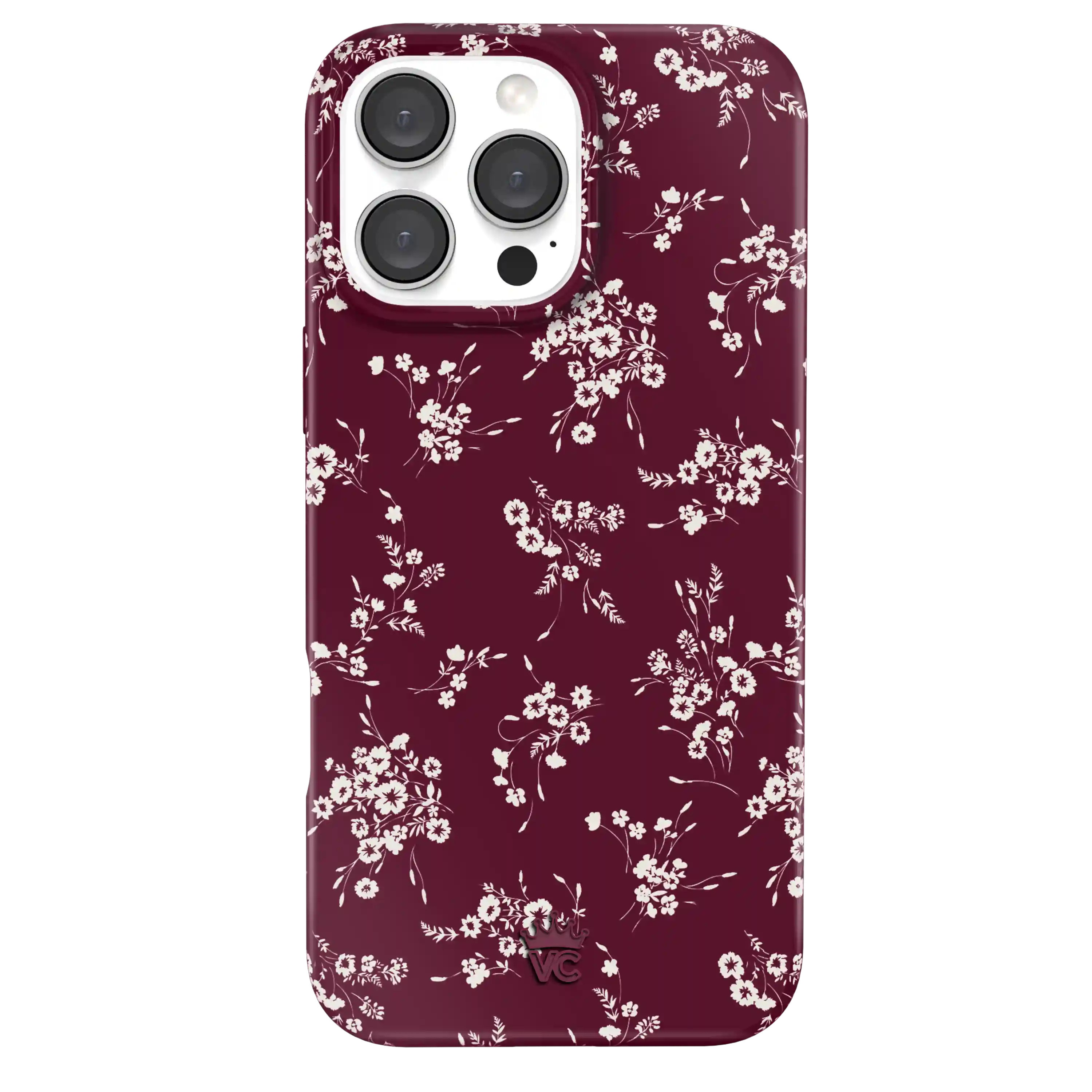 French Burgundy Floral iPhone Case