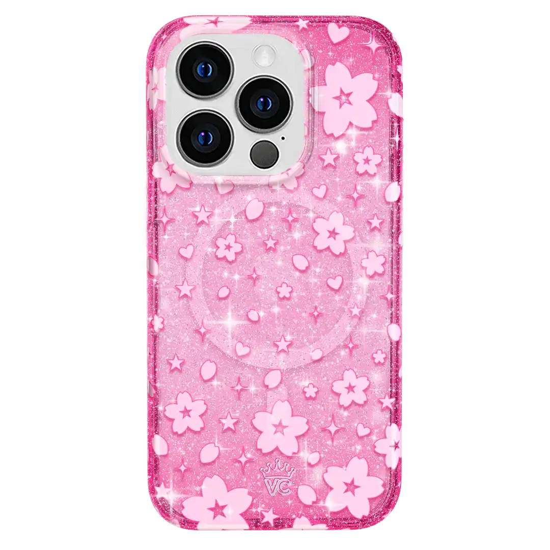 Cherry Blossom Glitter iPhone Case