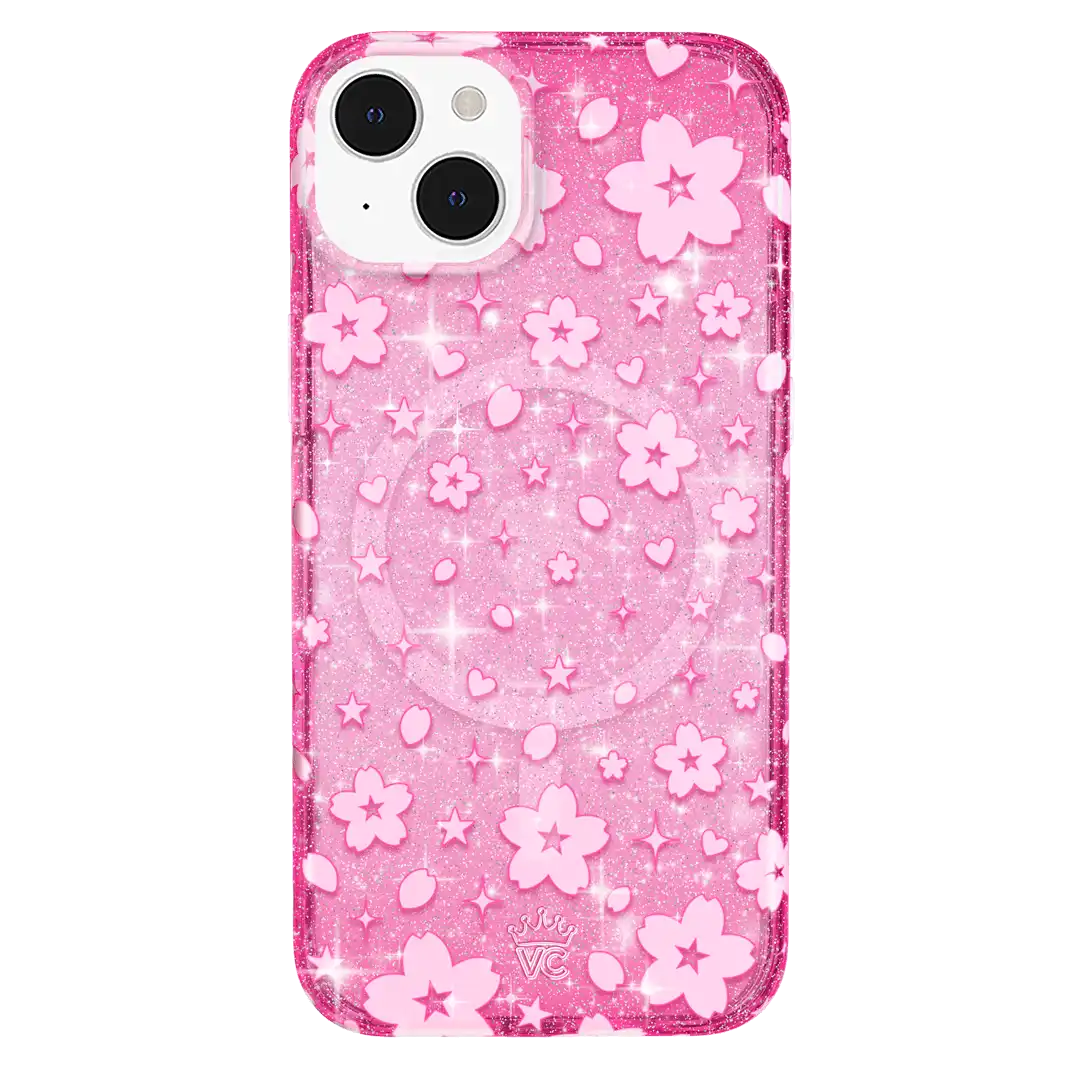 Cherry Blossom Glitter iPhone Case