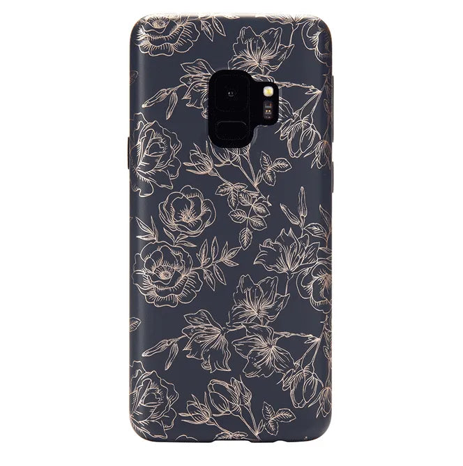 Floral Rose Gold Chrome Samsung Galaxy Case