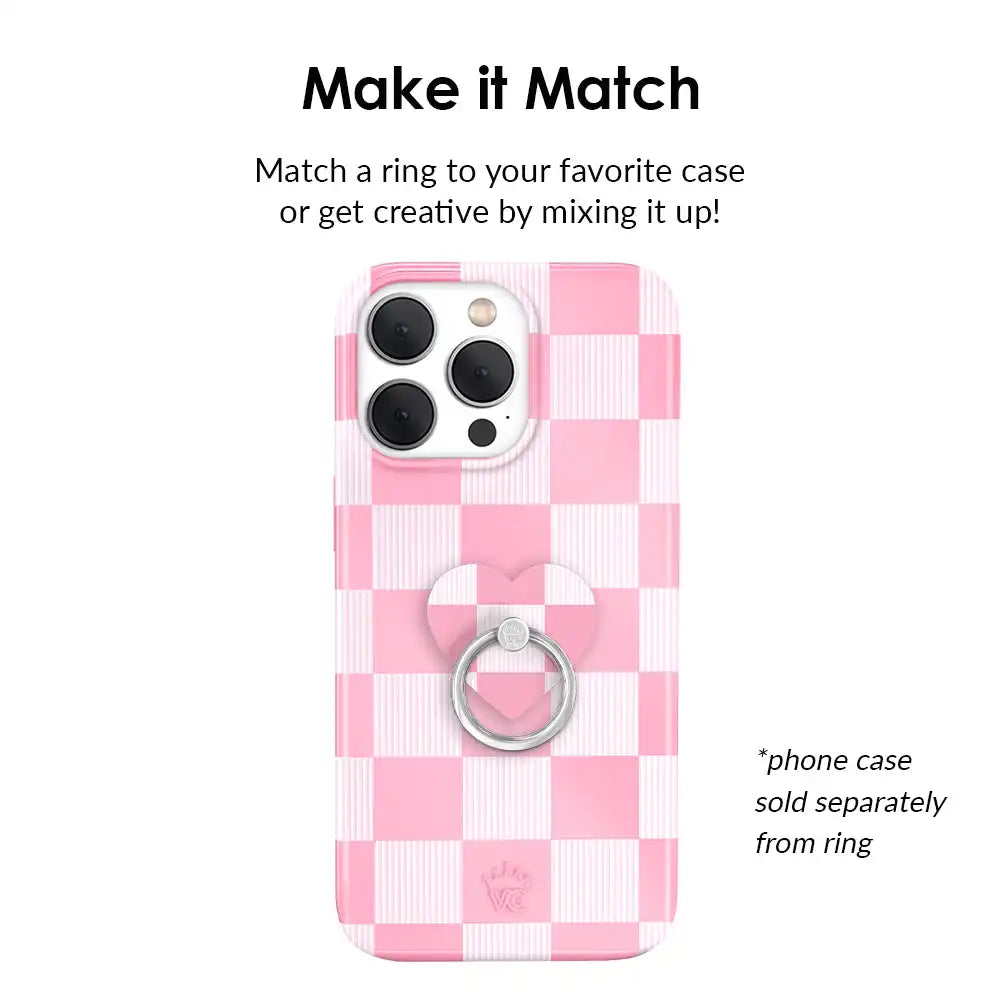 Pink Vibe Checkered Phone Ring