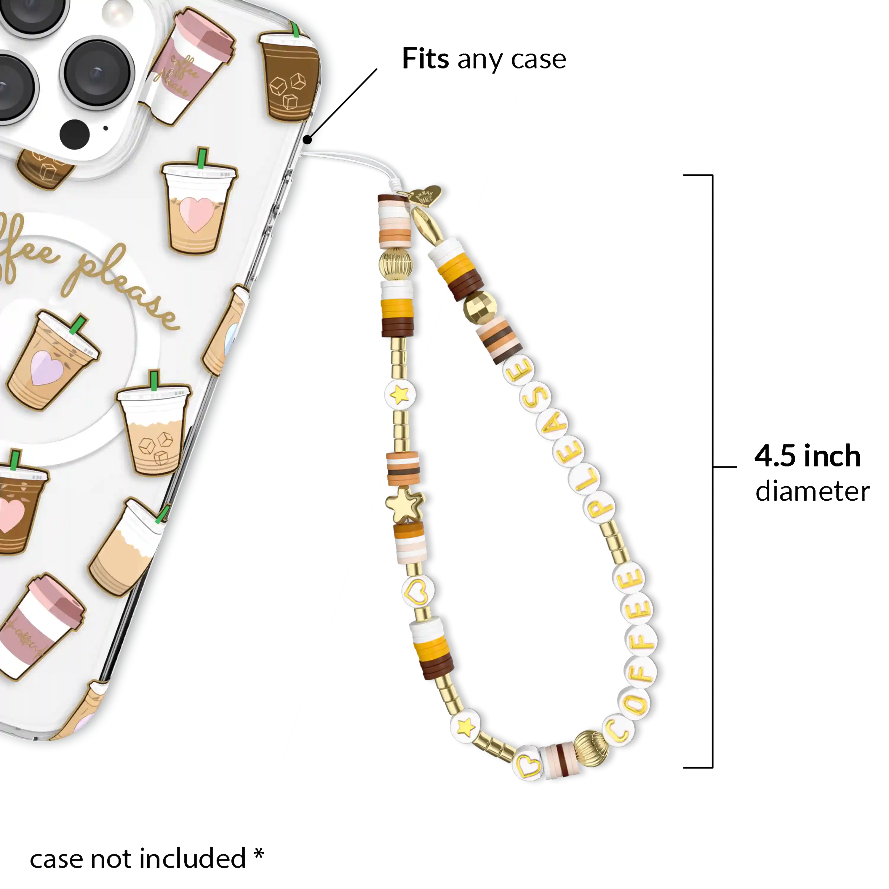 Coffee Please Phone Charm
