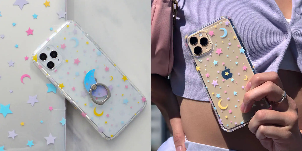 Pastel Starry Night Clear iPhone Case