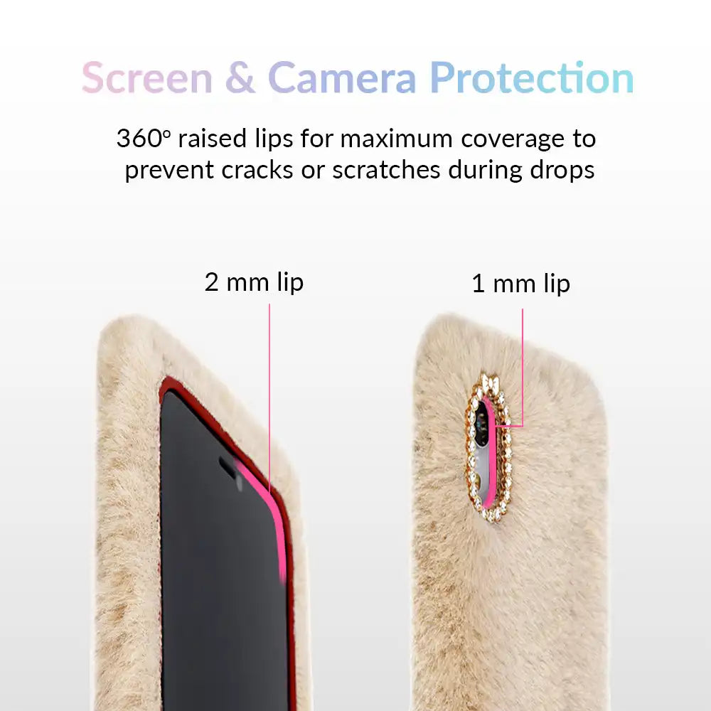 Beige Faux Fur iPhone Case