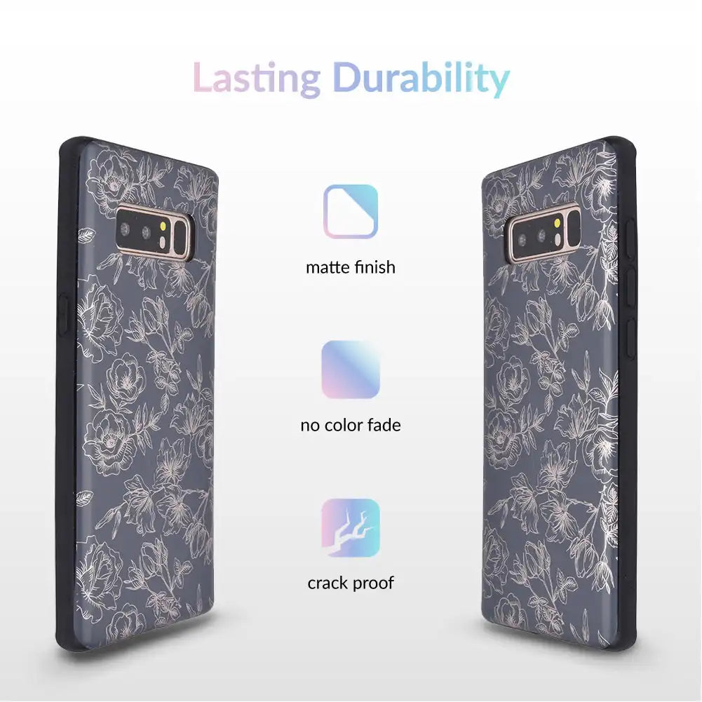 Floral Rose Gold Chrome Samsung Galaxy Case