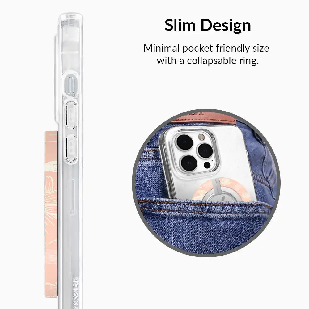 Peach Blossom Floral MagSafe Ring