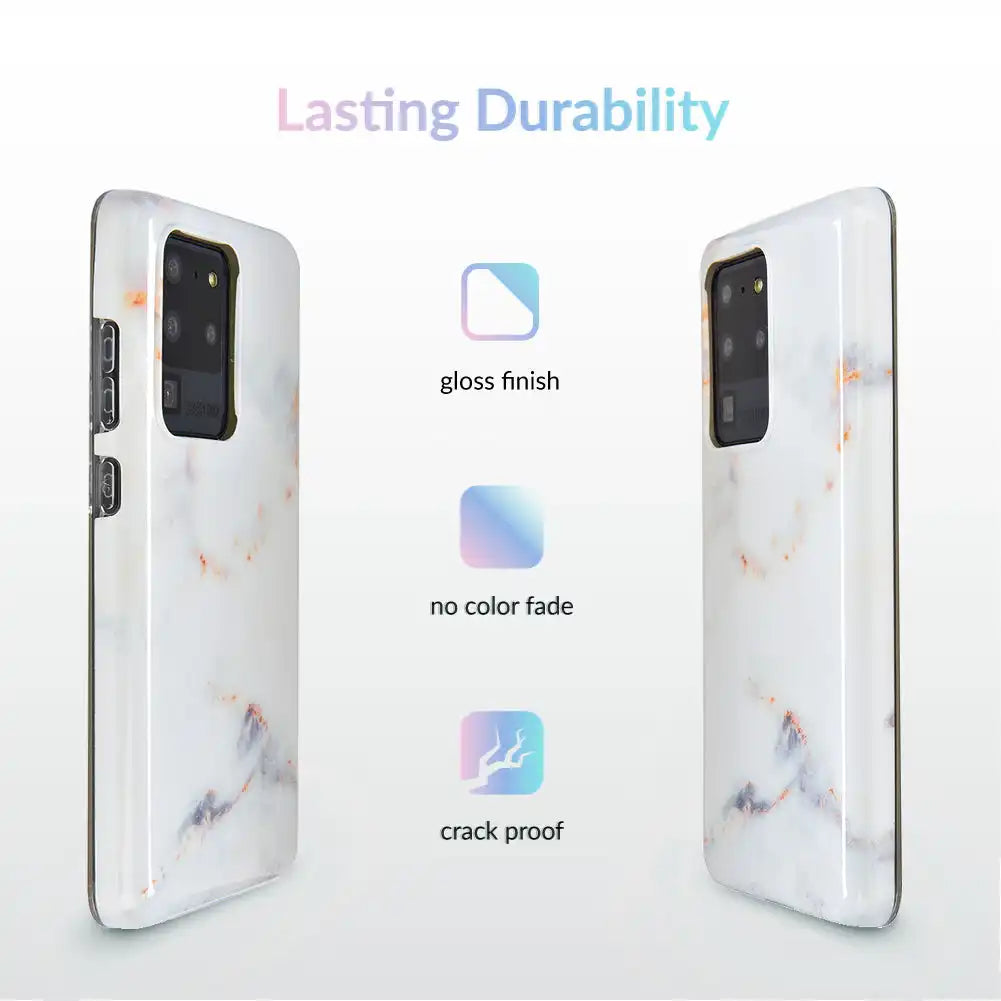 Gray Clouds Marble Samsung Galaxy Case