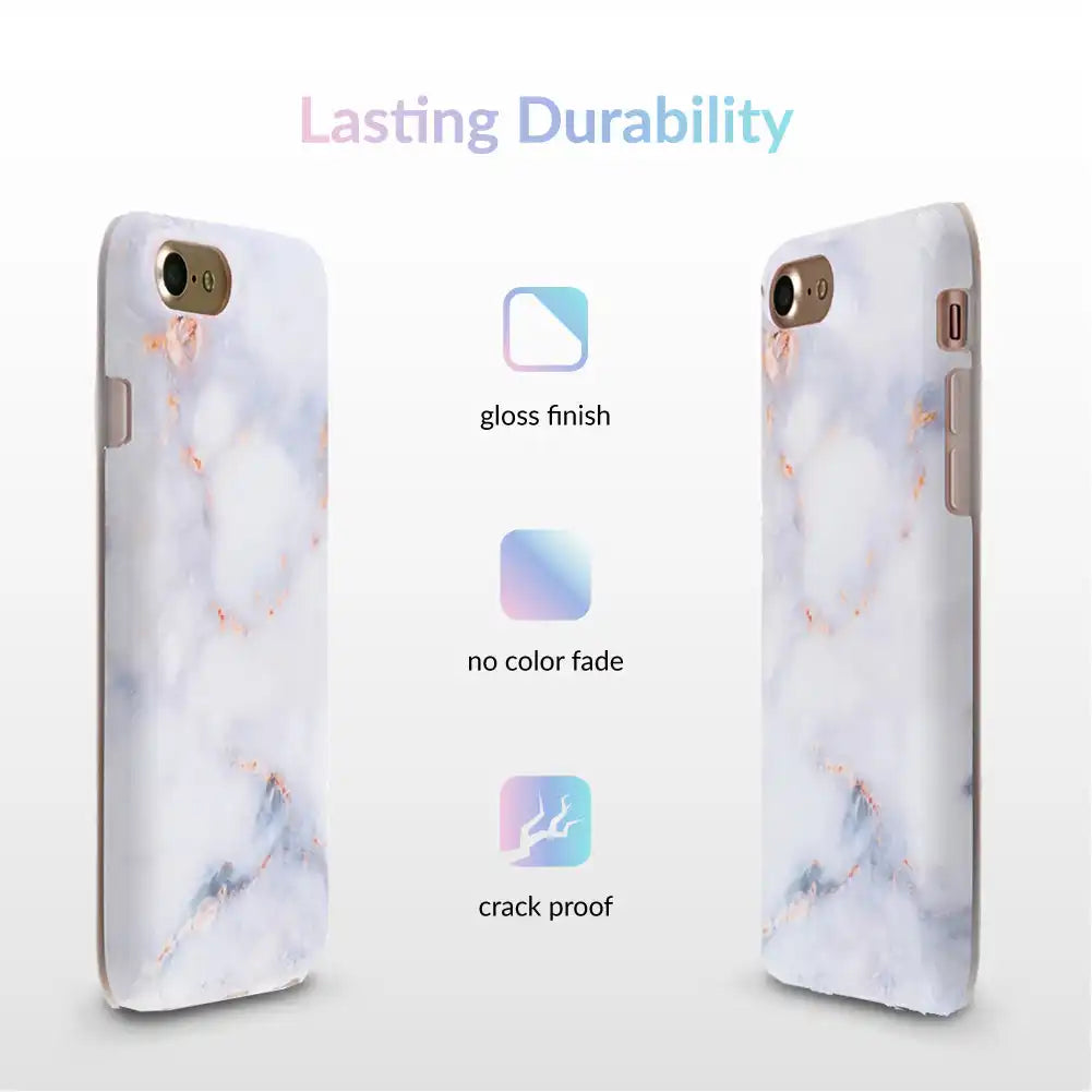 Gray Clouds Marble iPhone Case