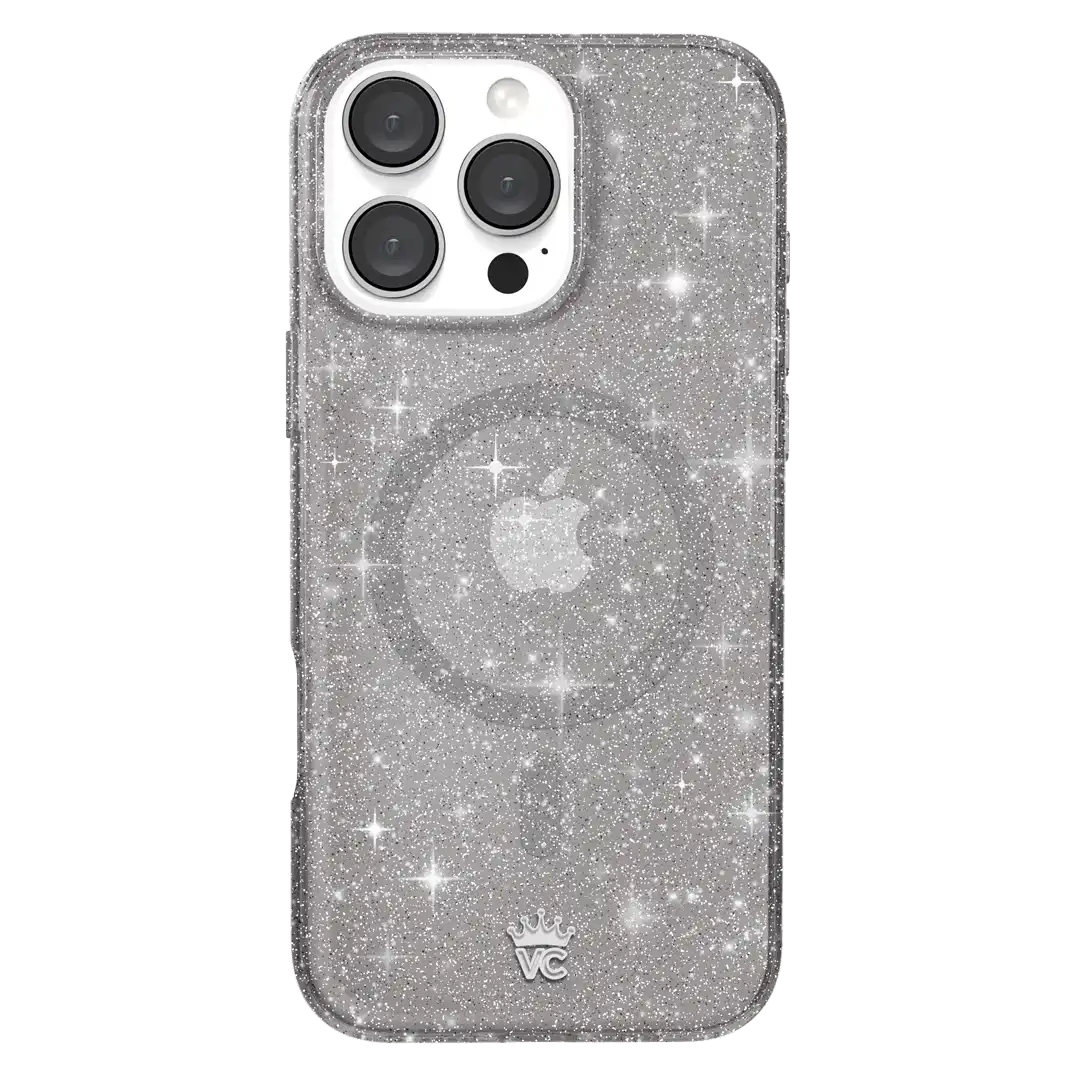 Grey Stardust Glitter iPhone Case