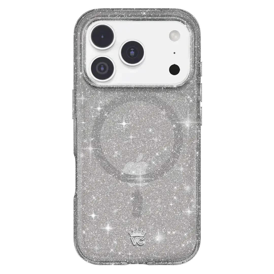 Grey Stardust Glitter iPhone Case