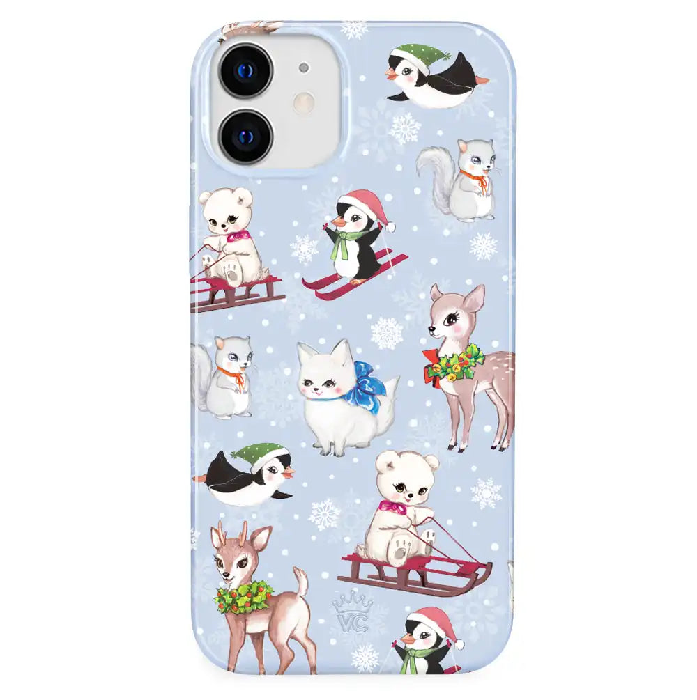 Winter Wonderland Baby Animals iPhone Case