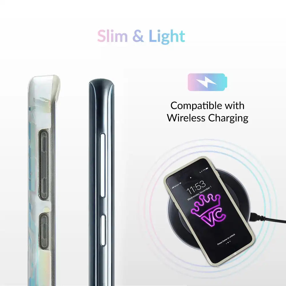 Holo White Marble Samsung Galaxy Case