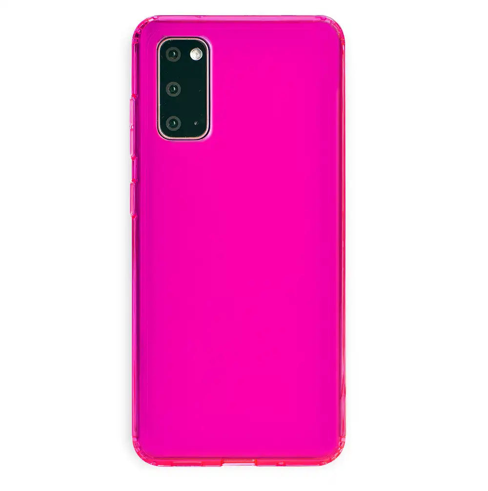 Neon Pink Clear Samsung Case
