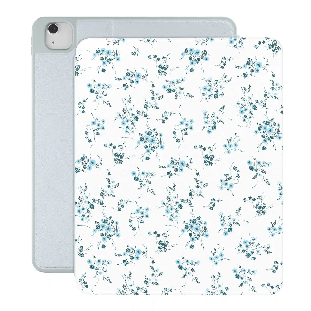 French Blue Floral iPad Case