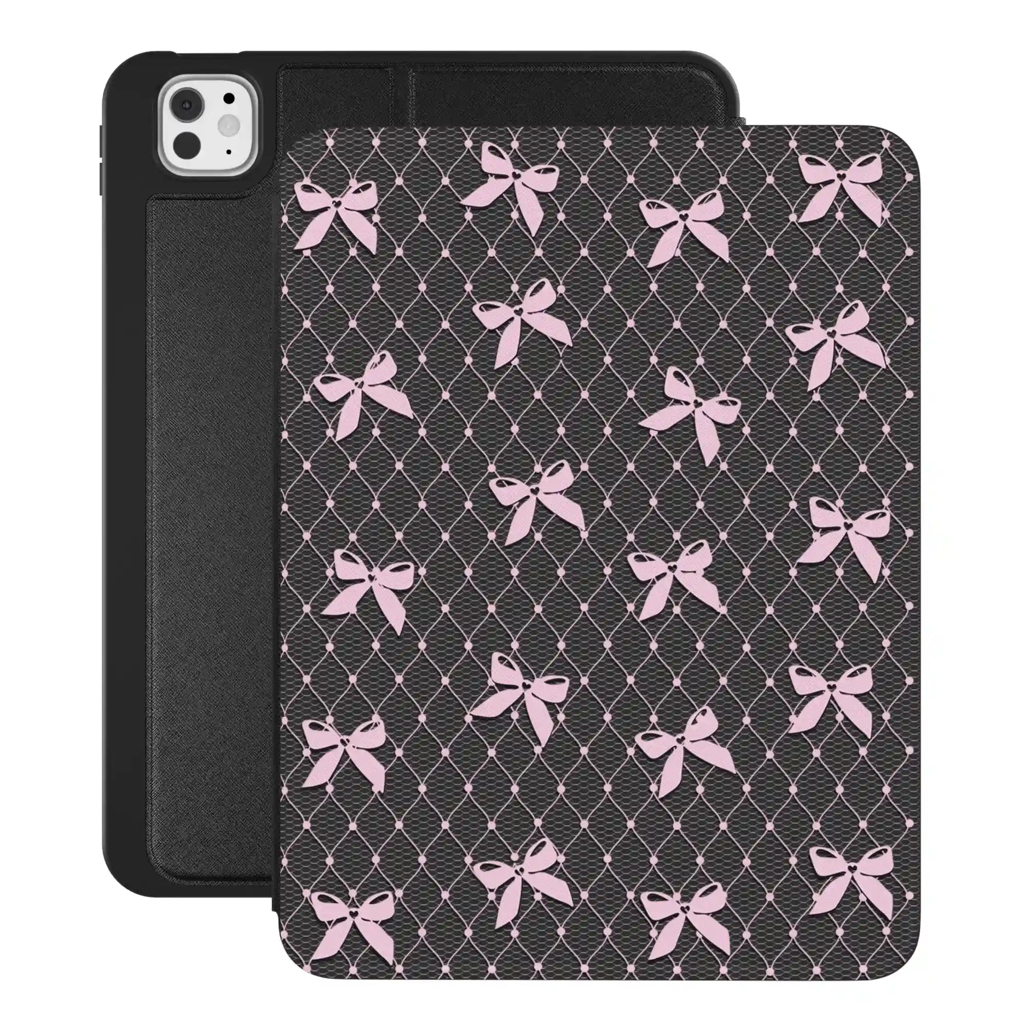 Lacy Pink Bows iPad Case