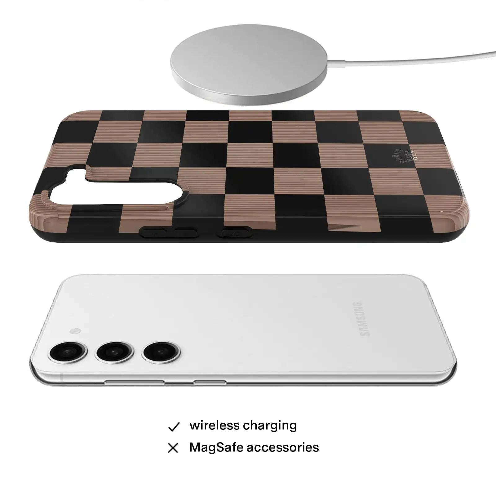 Mocha Vibe Checkered Samsung Case