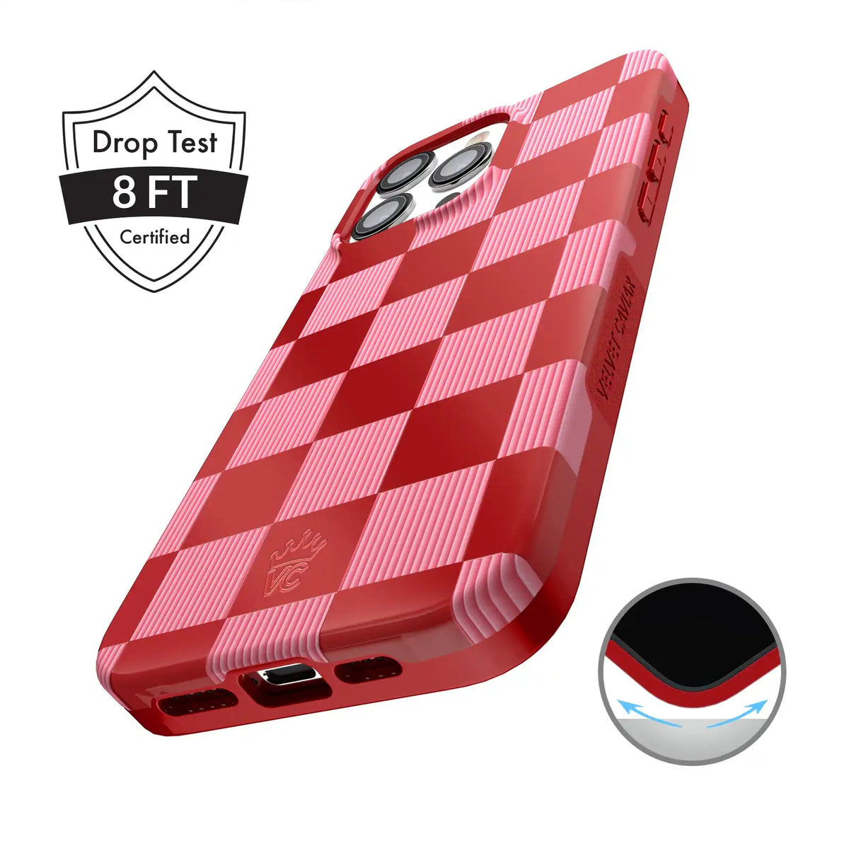 Rose Vibe Checkered iPhone Case