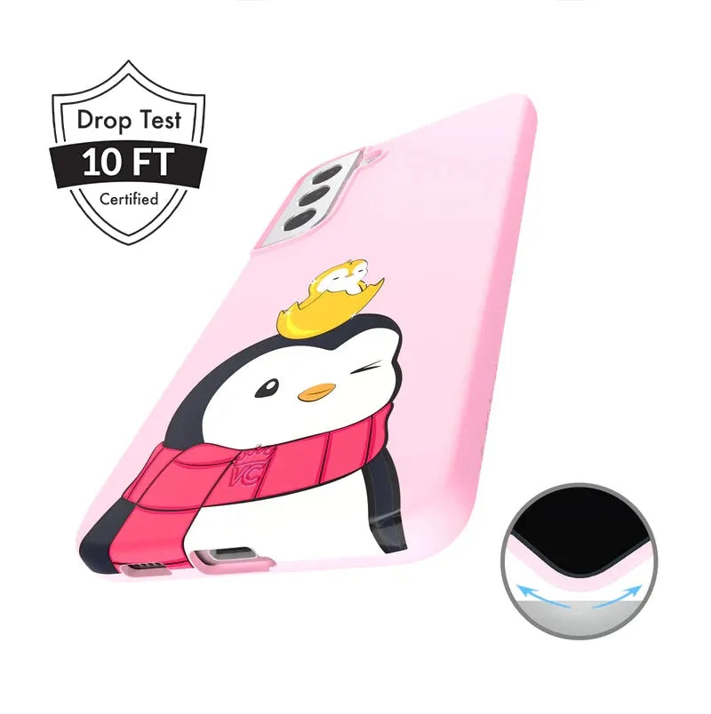 Pudgy Penguins Positive Pink Samsung Case