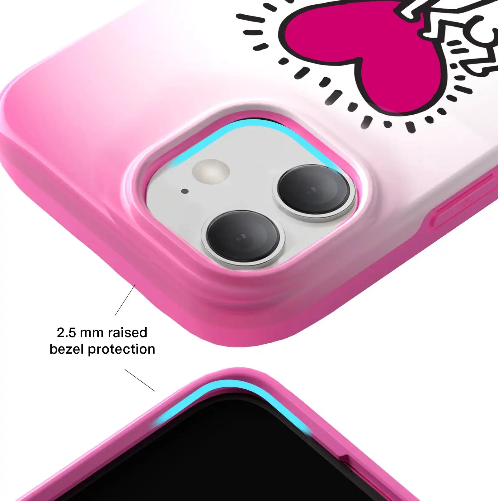 Keith Haring Pink Heart iPhone Case