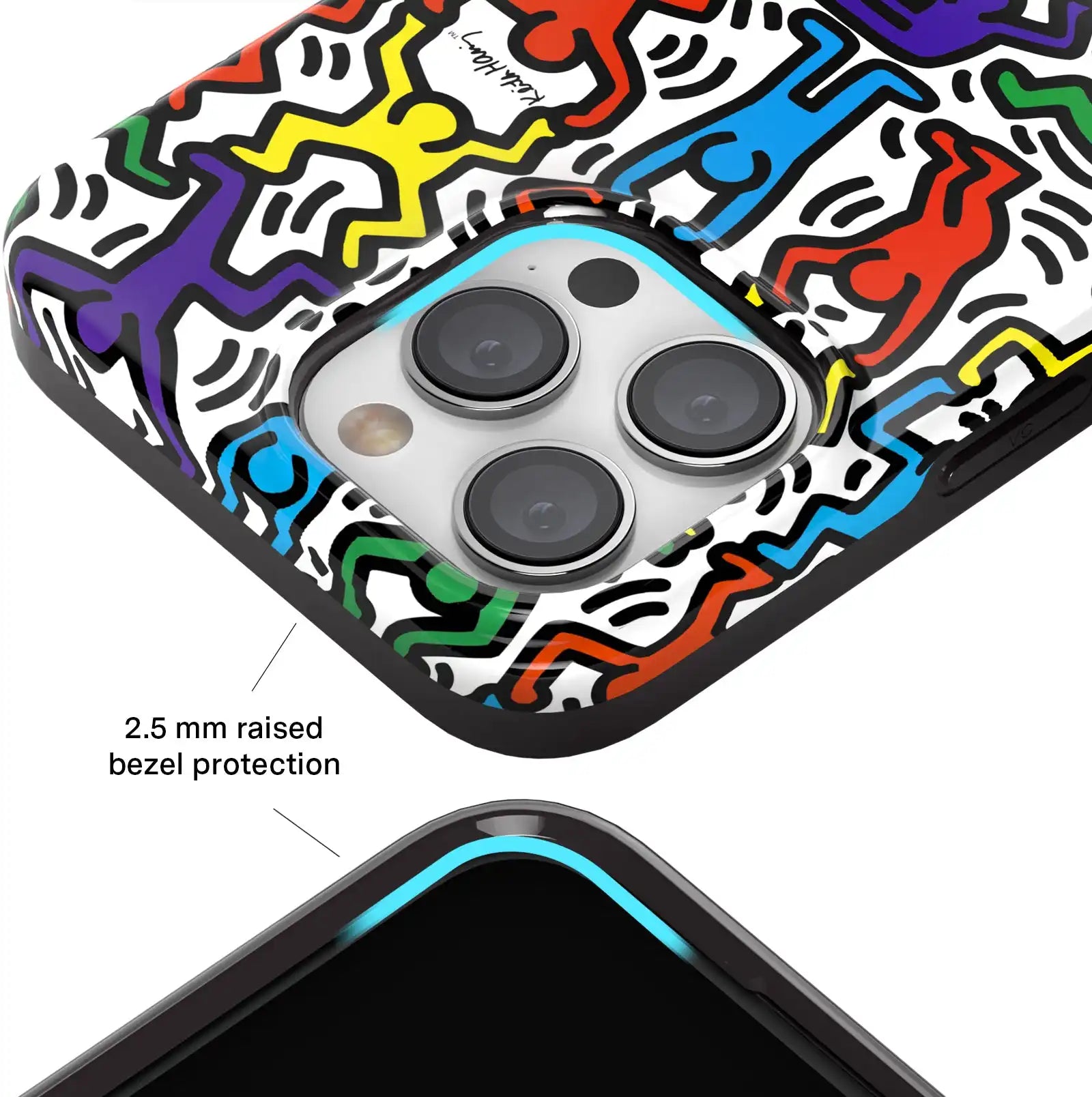 Keith Haring Rainbow Dancers iPhone Case