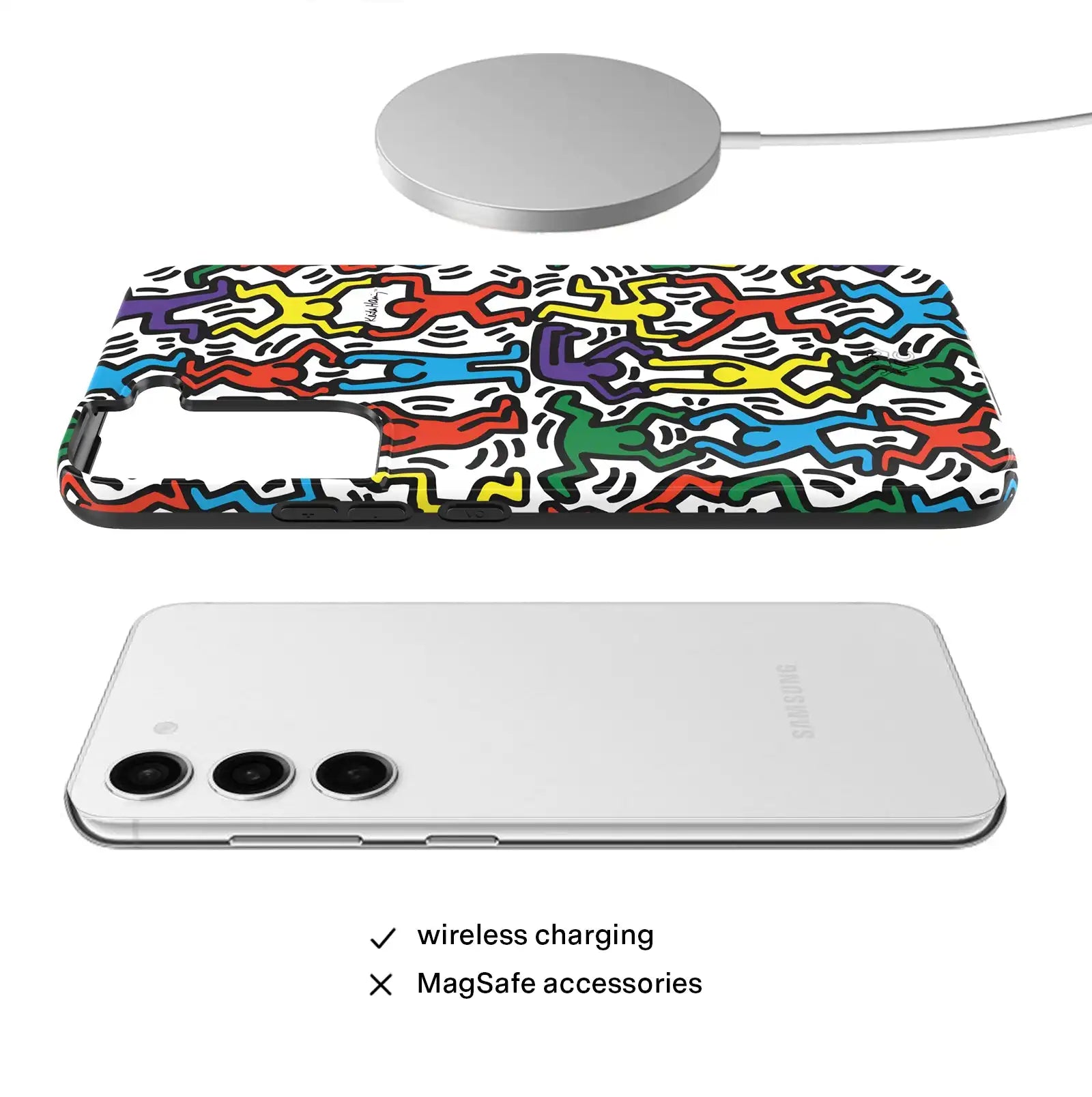 Keith Haring Rainbow Dancers Samsung Case