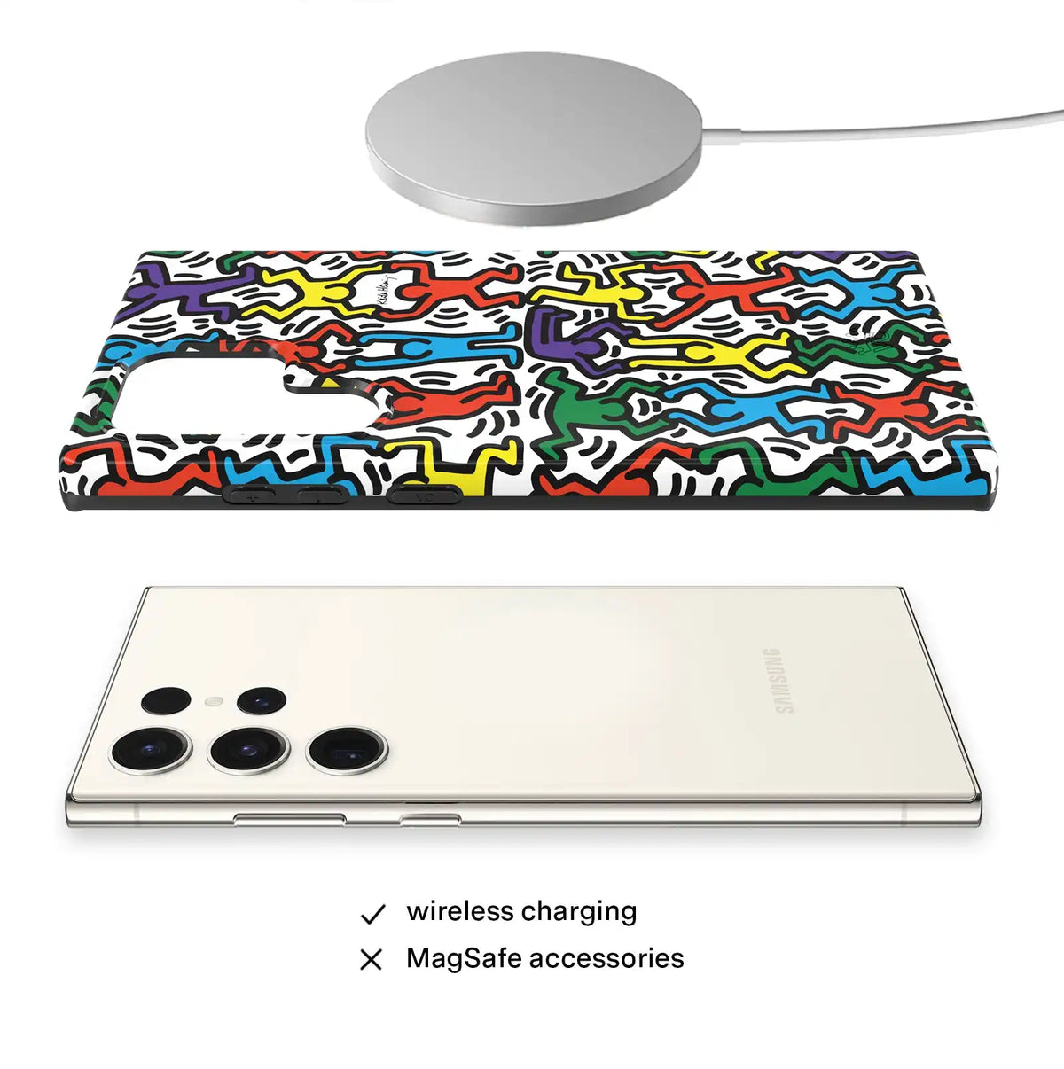Keith Haring Rainbow Dancers Samsung Case