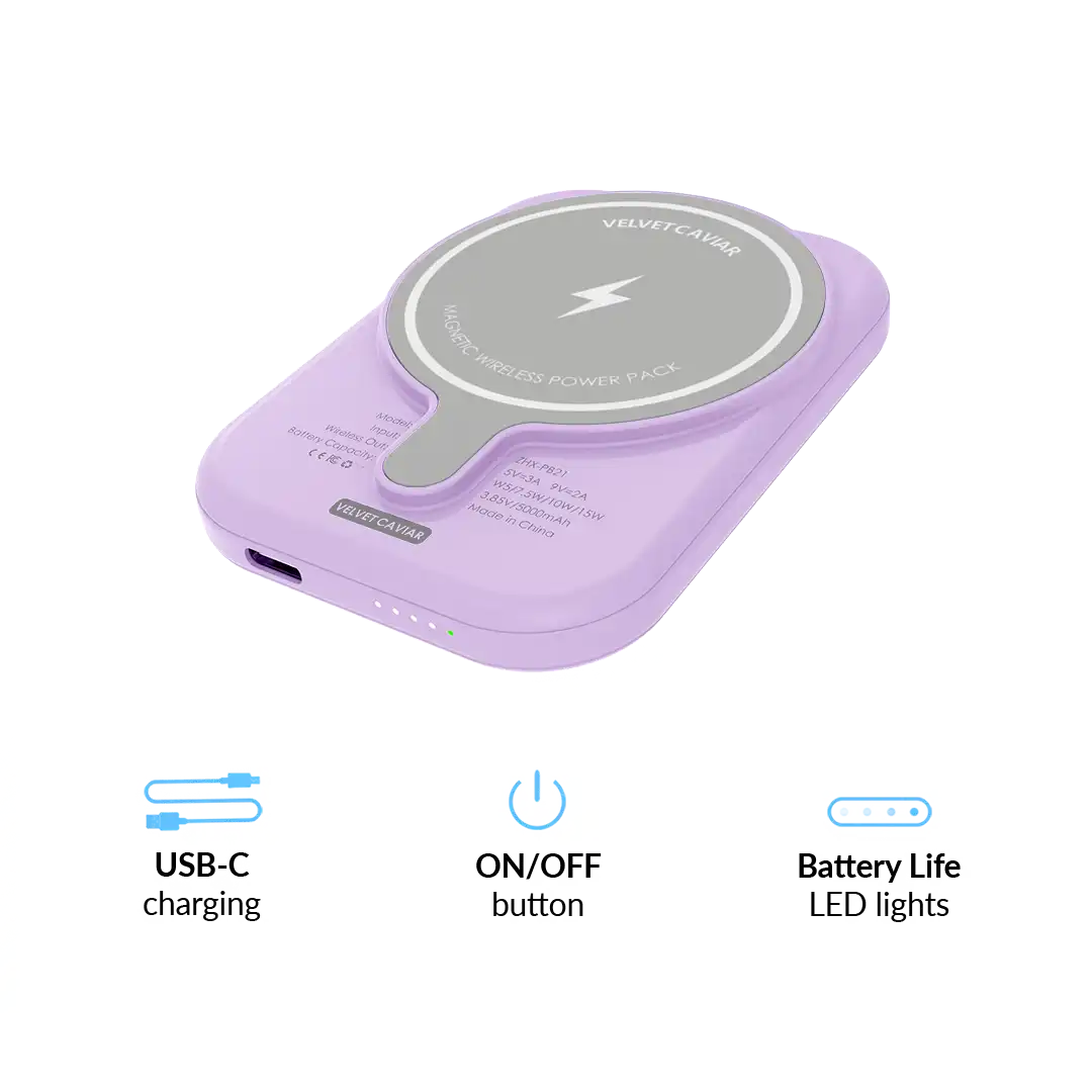 Lilac Gelato Portable MagSafe Charger Power Pack