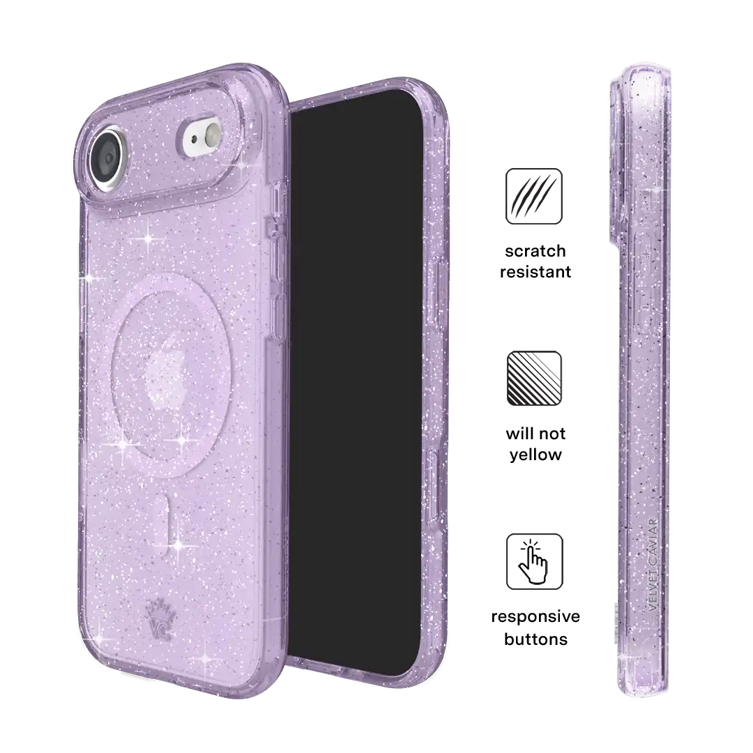 Lilac Stardust Glitter iPhone Case